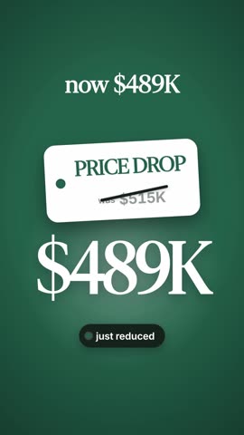 Demo frame: price improved from $515K to $489K